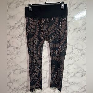 Champion brand black and orange athleisure leggings Size M